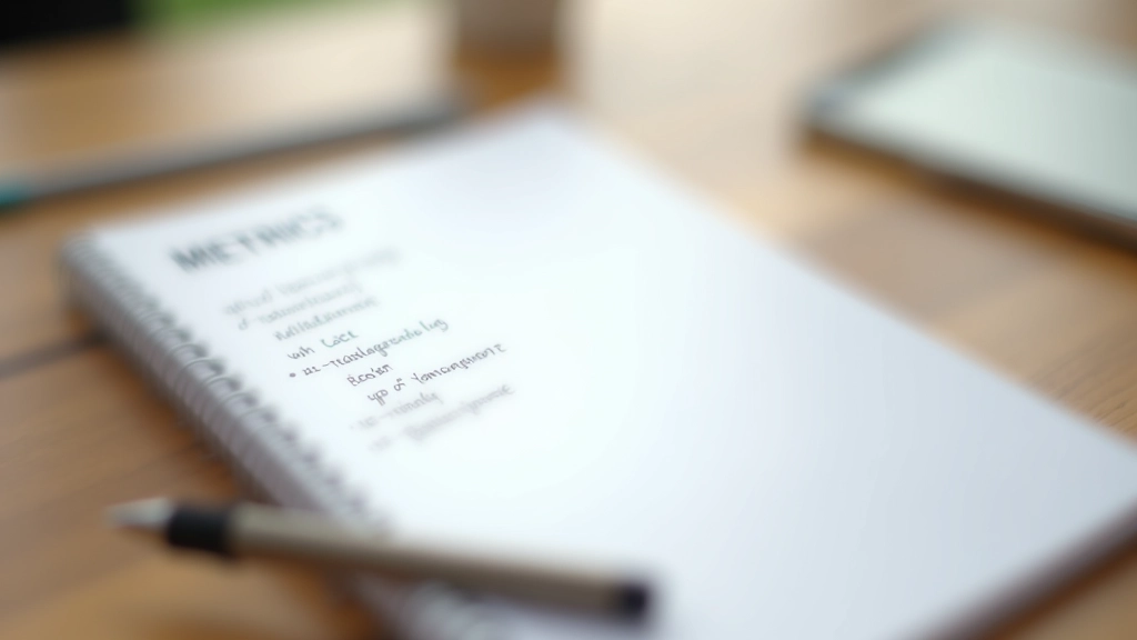 Handwritten list of key performance indicators on white paper with pen marking priority items